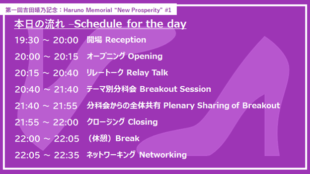 イベント当日のスケジュール表